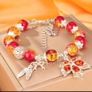 Bracelet Maple Leaf Charm Bangle Fashion Jewelry Bracelet, Fall Colors